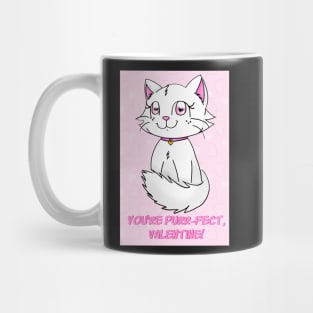 Cute Cartoon Cat Valentine's Day Card Mug